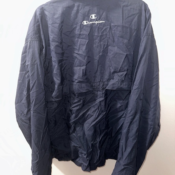 Vintage Champion Navy Windbreaker Jacket - Picture 2 of 2